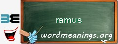 WordMeaning blackboard for ramus